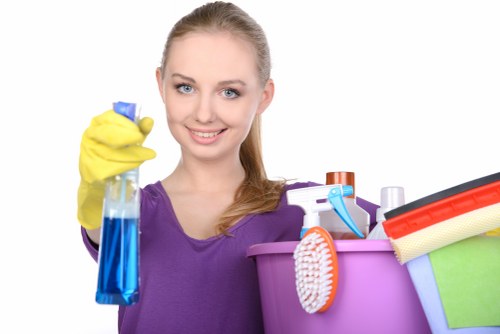 Inspection of cleaned carpet area during a complaint review
